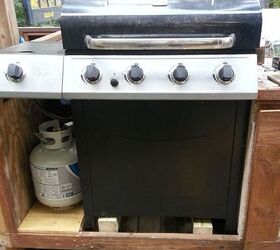 making your grill look built in, See the grill sets on the 4x4 blocks and the LP tank off to side reinforced under the wood for the LP You could actually have the grill sit on the deck