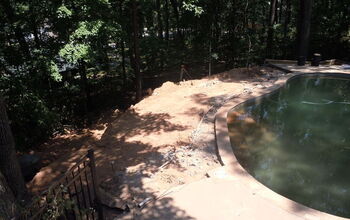 Demolition of the timber wall and pool deck is complete and wall construction is underway.
