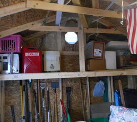 Pete Felt He Needed and Additional Shelf in His New Shed.