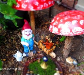 charmed gardens a collection of fairy miniature garden making tips, container gardening, crafts, gardening, terrarium, Gnomes in the garden at Empress of Dirt click this link