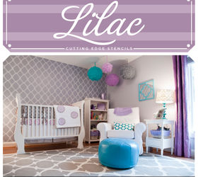 stenciled color obsession lilac, diy, paint colors, painting, wall decor