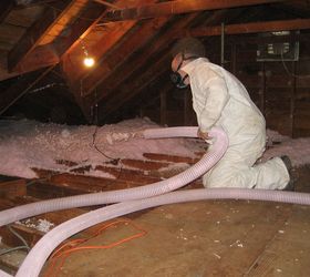 critter damage and repairs, home maintenance repairs, how to, pest control, Applying new fiberglass insulation after everything was cleaned