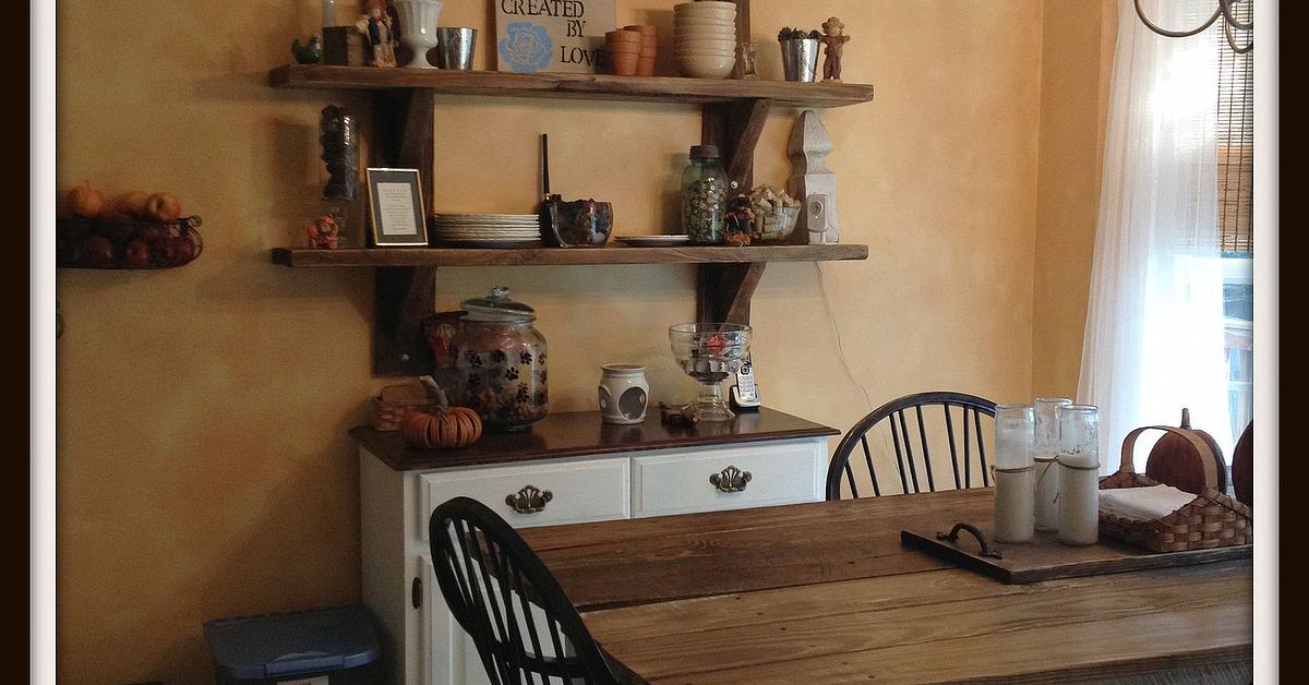 38 DIY Dining Room Tables My New DIY Kitchen Table and Shelves | Hometalk