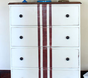 red grain sack dresser, chalk paint, painted furniture, rustic furniture, Revived with Chalk Paint
