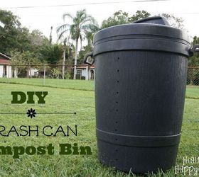 diy trash can compost bin, composting, gardening, go green