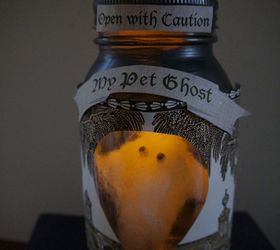 pet ghost in a jar, crafts, halloween decorations, seasonal holiday decor