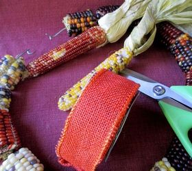 diy make a corn cob wreath, crafts, thanksgiving decorations, wreaths, Step 2 Insert wire and attach ends forming a circle
