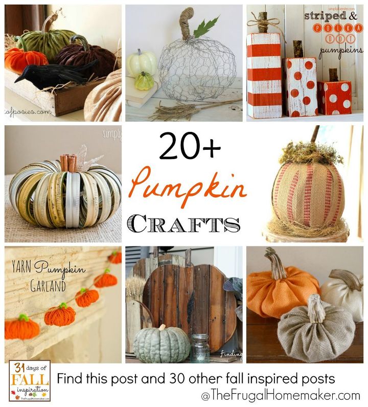 20 pumpkin crafts, crafts, seasonal holiday decor