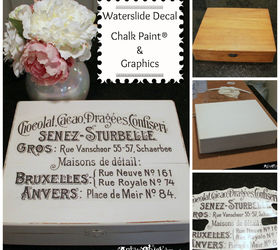 cigar box annie sloan chalk paint a waterslide decal, chalk paint, diy, how to, painting, repurposing upcycling, Full step layout plus whether I like or dislike these decals