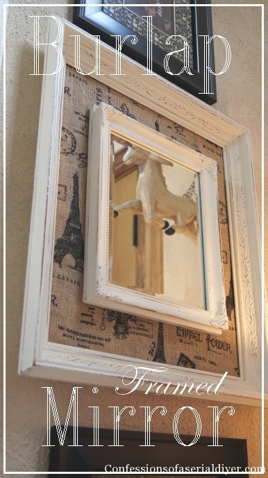 diy espejo con marco de arpillera, Espejo con marco de arpillera DIY