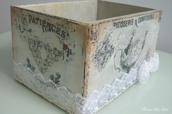 diy vintage shabby chic box for biscuits, crafts, repurposing upcycling