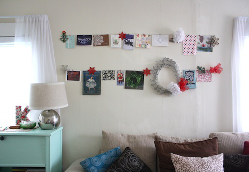 diy hanging collage christmas style, crafts, seasonal holiday decor, wreaths, Fill up a blank wall space with this easy hanging collage for Christmas