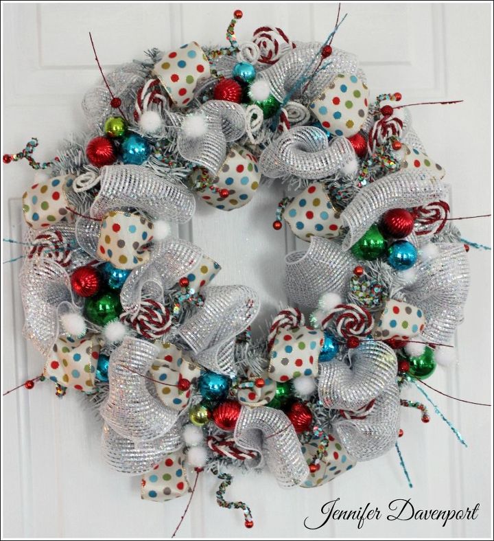 whimsical christmas wreath, christmas decorations, crafts, seasonal holiday decor, wreaths, I spray painted my wreath white then started adding all the Christmas decorations