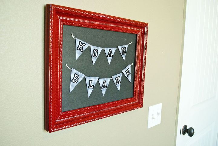 mini pennant banner kid friendly wall art, crafts, home decor, You are finished hang it up