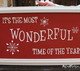 diy holiday sign pottery barn inspired easy inexpensive, chalk paint, crafts, painting, seasonal holiday decor, Finished sign held up for the picture courtesy of my fabulous husband