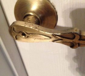 q refinish door handle how, doors, home maintenance repairs, how to, painting, Is there a way to refinish this door knob It s forty years old Would like to keep it but do not like spots