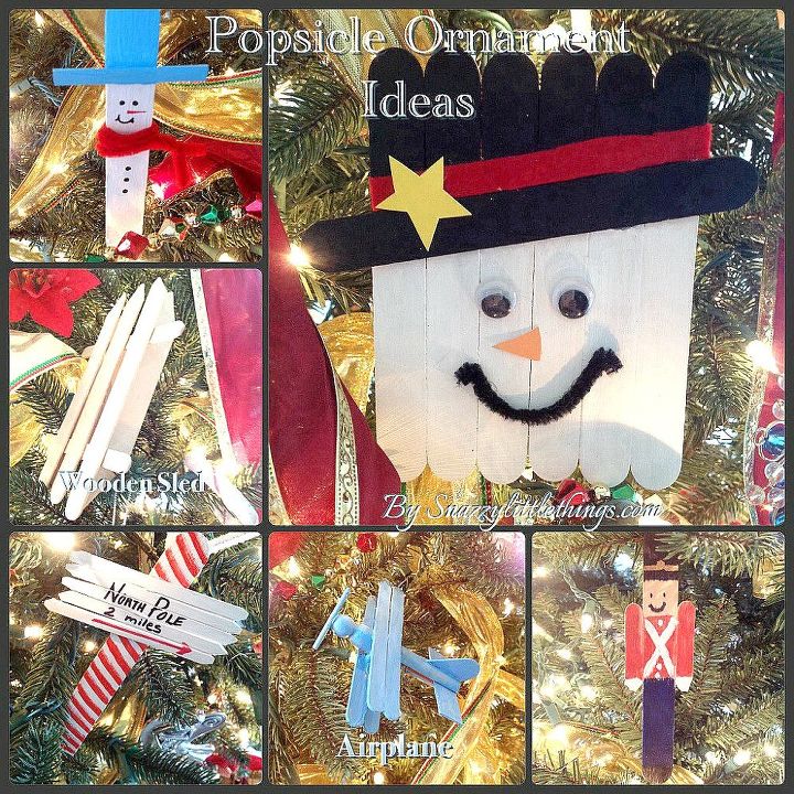diy popsicle stick ornaments, crafts, seasonal holiday decor
