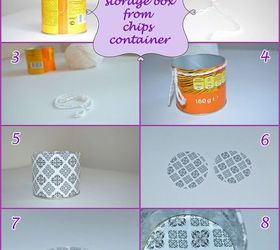 diy pretty small box from chips container, crafts