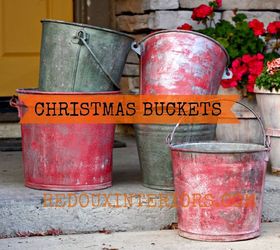 Painting Galvanized Buckets for the Holidays Hometalk