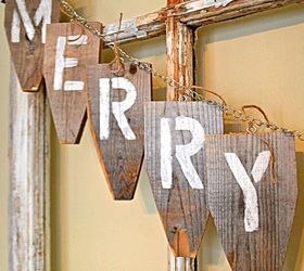 using old fence tops for a banner, crafts, repurposing upcycling, seasonal holiday decor