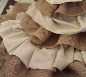 diy christmas tree skirt, christmas decorations, crafts, seasonal holiday decor, It s like a petticoat for your tree Lots of layers and full of charm