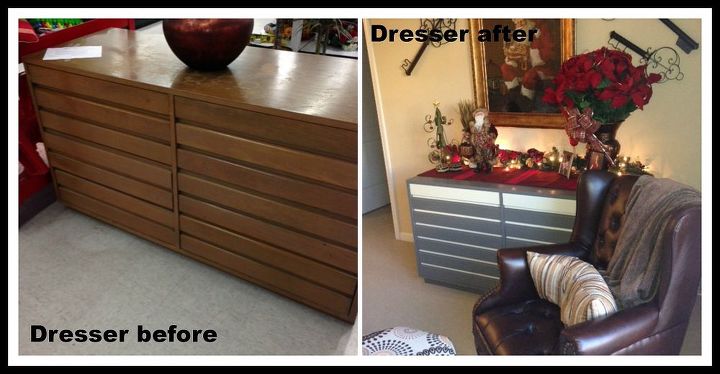 thrift store furniture makeover, painted furniture, Thrift Store Dresser