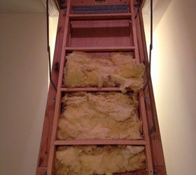 insulation for pull down attic steps, This insulation is clearly not working What should we do instead
