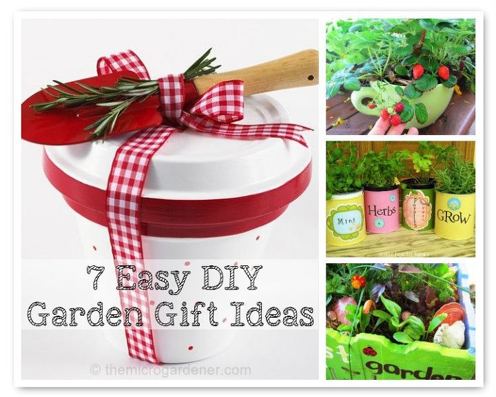7 easy diy garden gift ideas, container gardening, flowers, gardening, A few of the easy garden gift ideas you can make painted terracotta pot saucer filled with goodies and creative planters