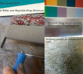 covering walls with aluminum wrap or tin foil, wall decor