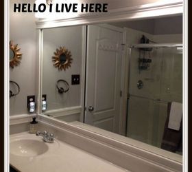 framing bathroom mirrors, bathroom ideas, diy, how to, woodworking projects, Framing Bathroom Mirrors from Hello I Live Here