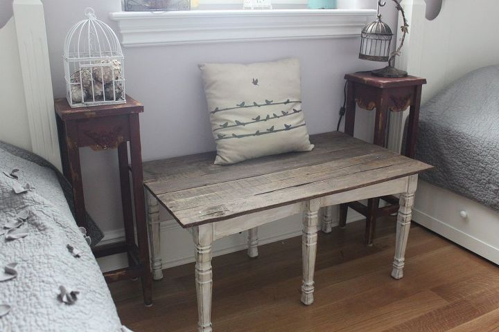 from dinning room chairs to bench, painted furniture, repurposing upcycling