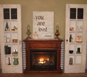 recycled repurposed reused doors, diy, how to, living room ideas, repurposing upcycling, Vintage French doors turned into shelves