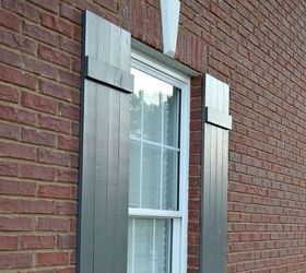 how to build board and batten shutters, curb appeal, diy, how to, woodworking projects, Finished shutters