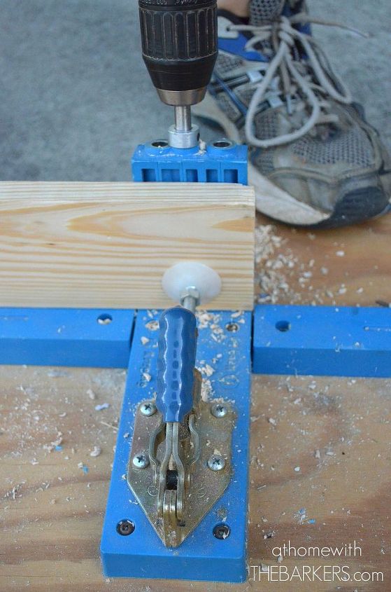 how to build board and batten shutters, curb appeal, diy, how to, woodworking projects, Kreg Jig pocket hole