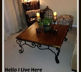 rustic diy coffee table, diy, how to, painted furniture, rustic furniture, woodworking projects, Finished Rustic DIY Coffee Table found at a thrift store and brought back to usable life