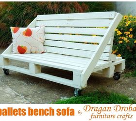 pallet furniture, diy, painted furniture, pallet, Pallets bench sofa