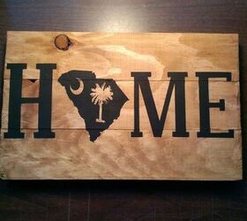 Still Using That Left-over Pallet Wood.  Rustic Home State Sign.