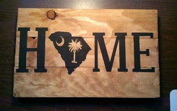 Still Using That Left-over Pallet Wood.  Rustic Home State Sign.