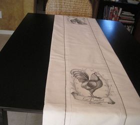 french graphic on table runner, crafts, home decor, The long runner You would have to measure your own table if you wish to duplicate and cut accordingly
