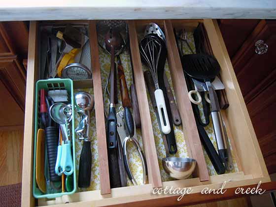 diy utensil drawer organizer, diy, organizing, Like items are corralled together for easy access and safety