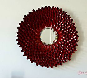 diy spoon mirror, crafts, repurposing upcycling, After painting
