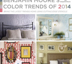 stenciling with benjamin moore s 2014 color trends, painting