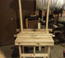 pallet furniture, painted furniture, pallet, repurposing upcycling, woodworking projects, Starting to cover with the reclaimed pallet materials
