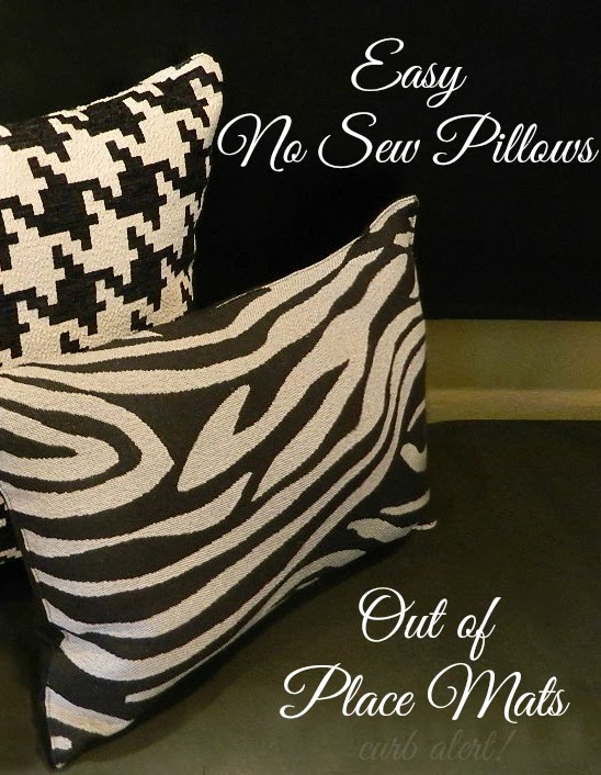 easy diy no sew pillows out of place mats, crafts, home decor, living room ideas, Easy DIY No Sew Pillows made out of Place Mats