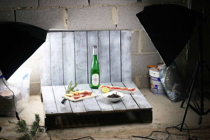diy mini home photo studio made from pallets, pallet, repurposing upcycling