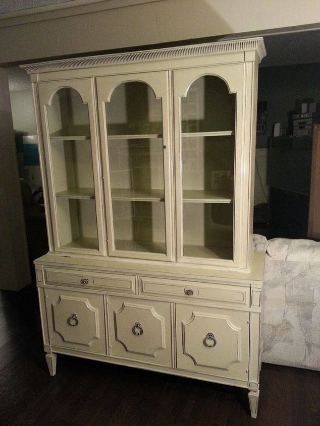 china hutch re do, painted furniture, Hutch complete