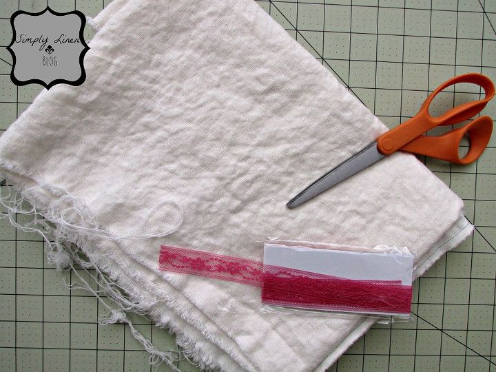tutorial de una dulce funda de almohada, Materiales necesarios 2 metros de lino blanco para 2 fundas de almohada est ndar