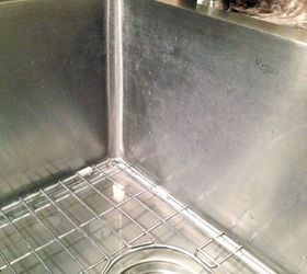 make your stainless steel sink shine my natural secret ingredient, cleaning tips, kitchen design, I hate hard water spots like this Yuck
