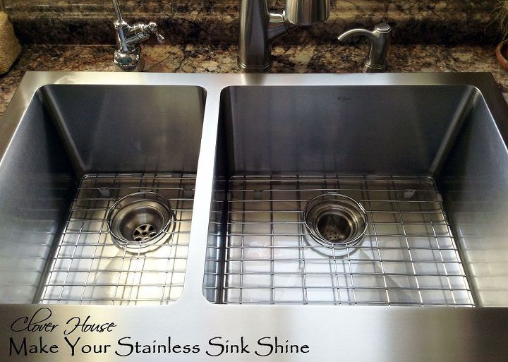 make your stainless steel sink shine my natural secret ingredient, cleaning tips, kitchen design, A really shiny sink makes me SMILE