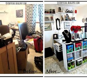 closet office craft room combination budget, craft rooms, home decor, home office, shelving ideas, storage ideas